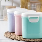 Банка пластиковая для сыпучих продуктов «Удовольствие», овальная, с ложкой, 13,5×9,5×14 см, цвет МИКС 7371081 - фото 16392382