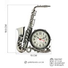 Часы - будильник настольные «Саксофон», дискретный ход, d=6.5 см, 18.5×15 см, от батареек АА - Фото 1