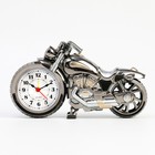 Часы - будильник настольные "Ретро мотоцикл", дискретный ход, d-6.5 см, 21 x 13 см, АА - фото 7779816