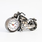 Часы - будильник настольные "Ретро мотоцикл", дискретный ход, d-6.5 см, 21 x 13 см, АА - фото 7779817