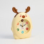Часы - будильник "Лось", с подвесом, дискретный ход, 18 x 5 x13 см, АА, коричневый - фото 6541441