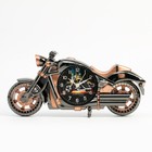 Будильник "Ретро мотоцикл", дискретный ход, 27 x 13 x 4 см, АА, коричневый - фото 4653745
