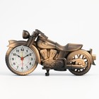 Будильник "Ретро мотоцикл", дискретный ход, АА, 21.5 x 10.5 x 5 см, бронзовый - фото 9568481