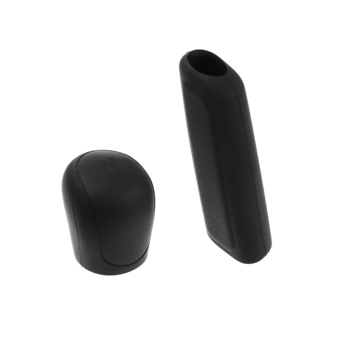 Чехол на ручку КПП, ручник, черный, набор 2 шт. - Фото 1