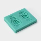 Молд для заливки «Гавайский ананас», силикон, 2 ячейки, 7.5×6 см, зелёная - Фото 3