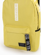 Рюкзак молодёжный на молнии, с карманами, размер 27×10×37.5 см, жёлтый - Фото 4