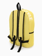 Рюкзак молодёжный на молнии, с карманами, размер 27×10×37.5 см, жёлтый - Фото 6