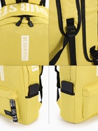 Рюкзак молодёжный на молнии, с карманами, размер 27×10×37.5 см, жёлтый - Фото 3