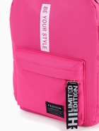 Рюкзак молодёжный на молнии, с карманами, размер 27×10×37.5 см, малиновый - Фото 4