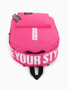 Рюкзак молодёжный на молнии, с карманами, размер 27×10×37.5 см, малиновый - Фото 8