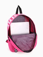 Рюкзак молодёжный на молнии, с карманами, размер 27×10×37.5 см, малиновый - Фото 2