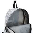 Рюкзак школьный на молнии, наружный карман, 2 боковых кармана, цвет серый - Фото 6