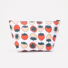 Косметичка на молнии женская, с цветным подкладом, с принтом, белая/разноцветная - фото 48112870