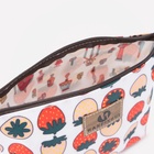 Косметичка на молнии женская, с цветным подкладом, с принтом, белая/разноцветная - фото 48469098