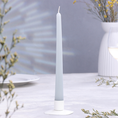 Набор свечей античных, 2.3×24.5 см, 5 ч, 55 г, 4 шт., серая