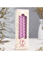 Набор свечей витых, 2.3×24.5 см, 5 ч, 50 г, 4 шт., сиреневый - Фото 4