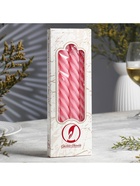 Набор свечей витых, 2.3×24.5 см, 5 ч, 50 г, 4 шт., светло-розовый - Фото 3