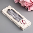 Набор свечей витых, 2,3х 24,5 см, 4 штуки, серый - фото 809633911