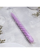 Свеча витая, 2.3?24.5 см, 5 ч, 50 г, сиреневая (комплект 2 шт) - фото 67925187