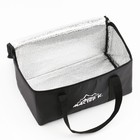 Термосумка «Мастер К.» на молнии, объём 19 л, чёрная - Фото 4