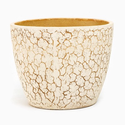 Кашпо для цветов «Антей», 90 л, d=60 см, h=49 см, керамическое, бежевое