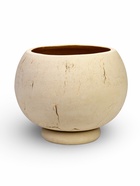 Горшок для цветов «Шар», 15 л, d=27 см, h=25 см, керамика, с поддоном, бежевый - Фото 1