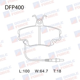 Колодки тормозные дисковые Double Force DFP400 7659559