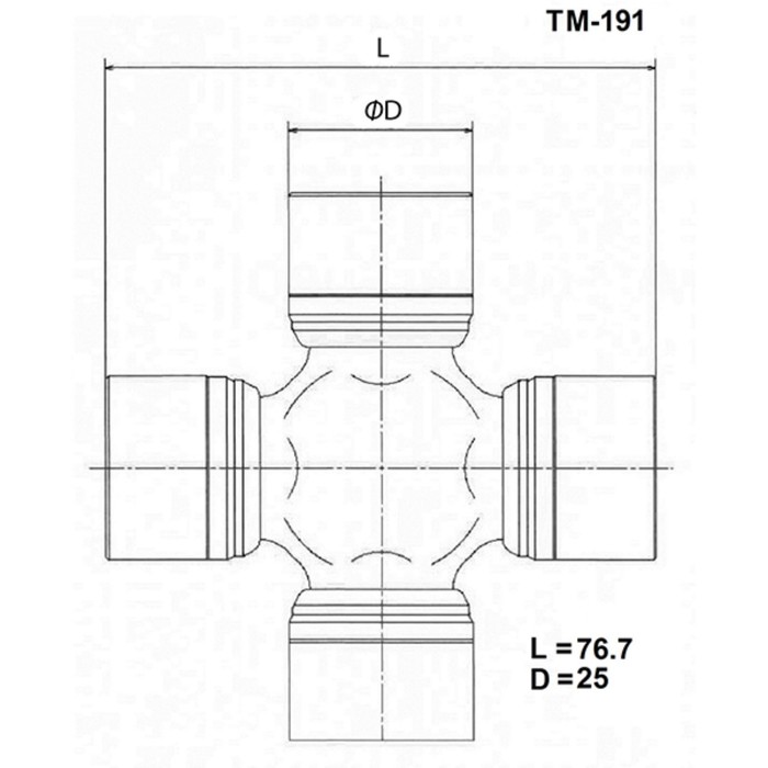 Крестовина карданного вала TOYO TM-191 - Фото 1