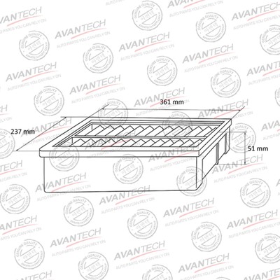 Фильтр воздушный Avantech MITSUBISHI PAJERO