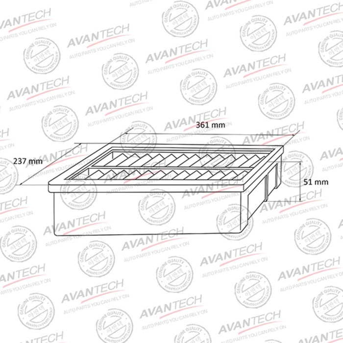 Фильтр воздушный Avantech MITSUBISHI PAJERO - Фото 1