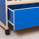 Детская кроватка «Садко» на колёсах или качалке, с ящиком, цвет синий - Фото 3