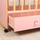 Детская кроватка «Морозко» на колёсах или качалке, с ящиком, цвет розовый - Фото 5