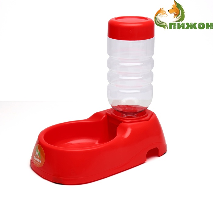 Автопоилка малая со съёмной бутылкой, 260 мл, красная - Фото 1
