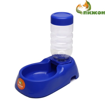 Автопоилка малая со съёмной бутылкой, 260 мл, синяя