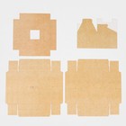 Коробка подарочная для цветов с вазой и PVC окнами складная, упаковка, «Крафт», 16 х 23 х 16 см  (артикул 7647589)  большой выбор товаров оптом и в розницу по низким ценам с доставкой