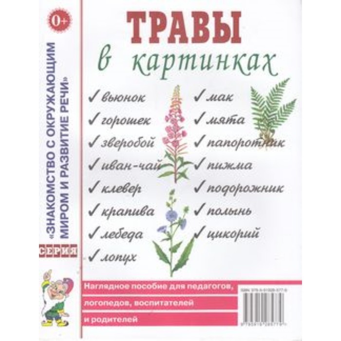 Травы в картинках. Наглядное пособие для педагогов, логопедов, воспитателей и родителей - Фото 1