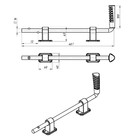 Задвижка дверная ТУНДРА ЗД-16, цинк, 1 шт. - фото 24984347