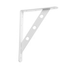 Кронштейн ТУНДРА усиленный 200х150 мм, полимер белый, 1 шт. - фото 22538934