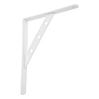 Кронштейн ТУНДРА усиленный 250х200 мм, полимер белый, 1 шт. - фото 24149789