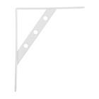 Кронштейн ТУНДРА усиленный 250х200 мм, полимер белый, 1 шт. - фото 24149790