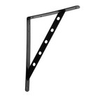 Кронштейн ТУНДРА усиленный 300х225 мм, полимер чёрный, 1 шт. - фото 24739649