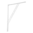 Кронштейн ТУНДРА усиленный 350х250 мм, полимер белый, 1 шт. - фото 22468301