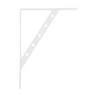 Кронштейн ТУНДРА усиленный 350х250 мм, полимер белый, 1 шт. - фото 22918297