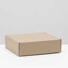Коробка самосборная, бурая, 24 х 24 х 7,5 см - фото 318776885
