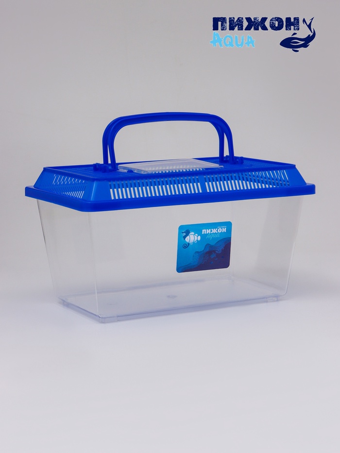 Переноска прямоугольная, 26.5×16.5×17 см, голубой - Фото 1