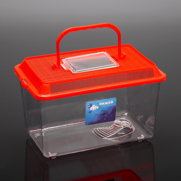 Переноска прямоугольная, 26,5 х 16,5 х 17 см, красный - Фото 1