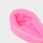 Молд Доляна «Рожок», силикон, 9,2×6×1,5 см, цвет розовый - Фото 3