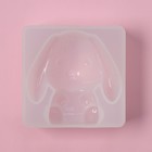 Молд Доляна «Зайчонок», силикон, 6,3×6,2 см - Фото 2
