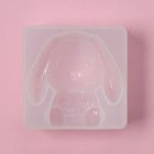 Молд для заливки Доляна «Зайчонок», силикон, 6.3×6.2 см, прозрачный - Фото 2