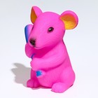 Игрушка пищащая "Мышь" для собак, 9 см, розовая - Фото 2